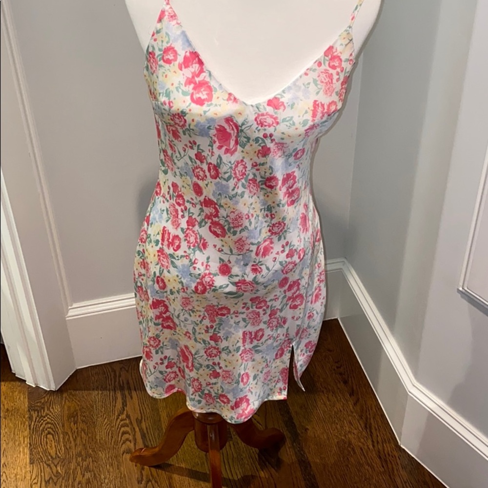Satin Floral Sundress